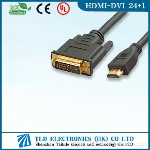 Gold Plated HDMI to DVI-D 24+1 Cable